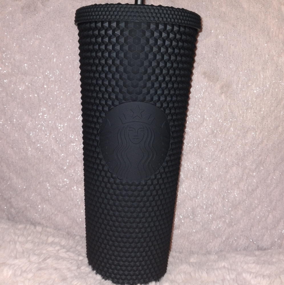 Black Matte Studded Starbucks tumbler